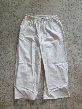 Cider White Relaxed Drawstring Pants